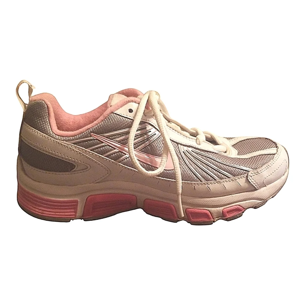 Nike Girls T Run 4 Running Pink and Gray Shoe